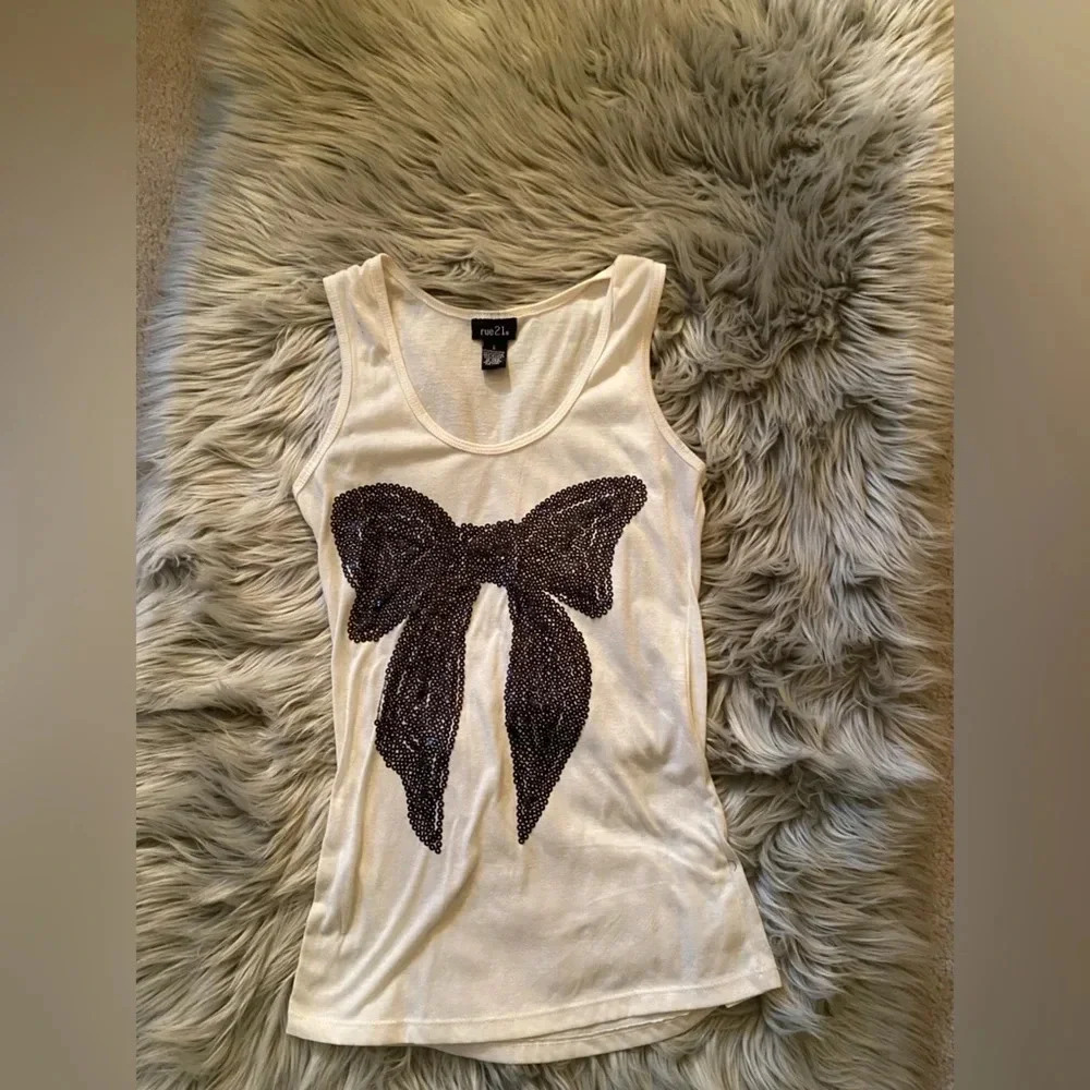 Rue21 sequin bow tank top NWOT